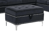 Joy Black Storage Ottoman