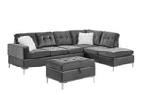 S123 Joy (Grey) (Storage Ottoman) - Ella Furniture