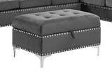 Joy Gray Storage Ottoman