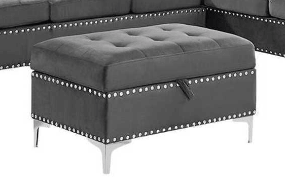 Joy Gray Storage Ottoman