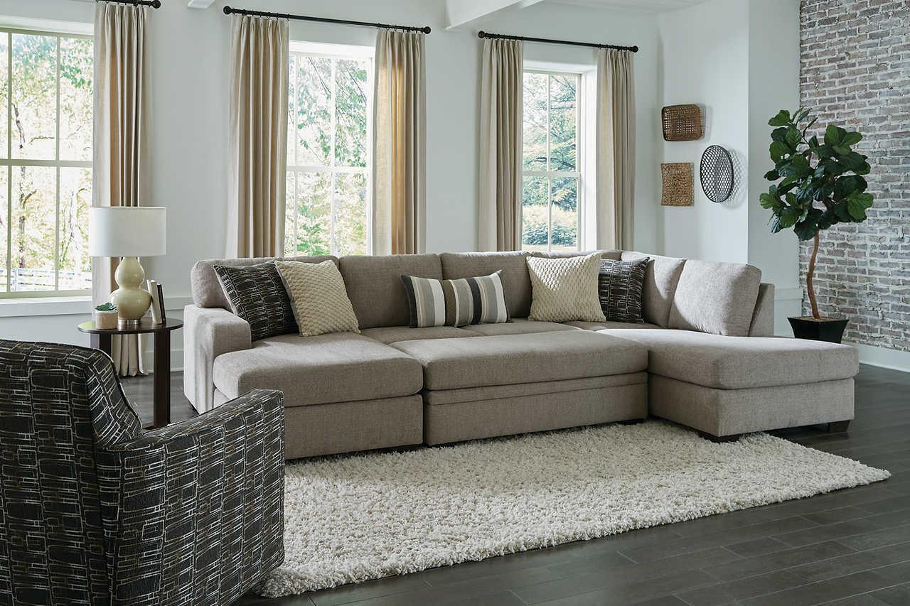 S1674 Bri Pewter Storage Ottoman - Ella Furniture