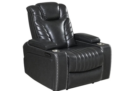 S1677 Zeus (Grey) (3Pcs Power Reclining Sofa, Loveseat And Recliner) - Ella Furniture