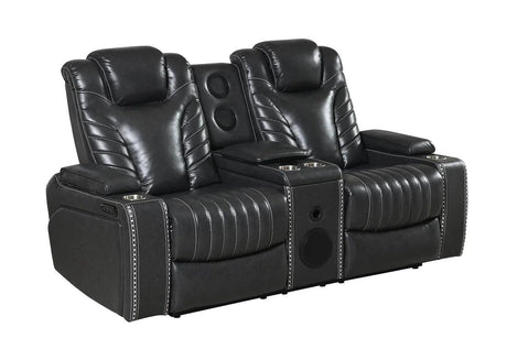 S1677 Zeus (Grey) (3Pcs Power Reclining Sofa, Loveseat And Recliner) - Ella Furniture