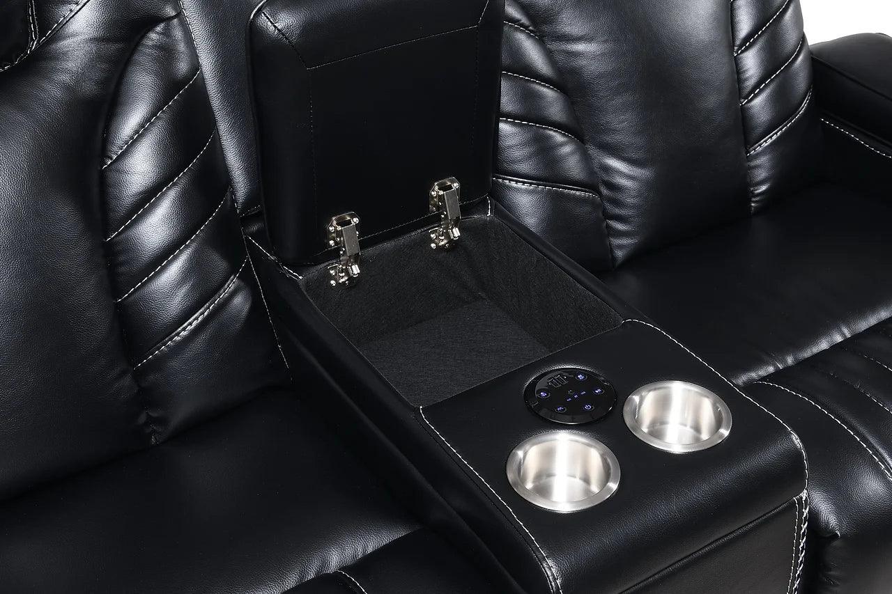 S1677 Zeus (Grey) (3Pcs Power Reclining Sofa, Loveseat And Recliner) - Ella Furniture