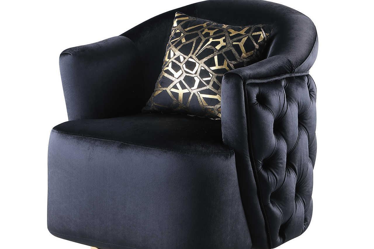 S2004 Mila (Black) (Chair) - Ella Furniture