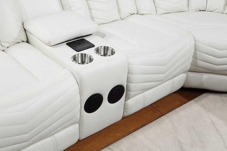 S2021 Lucky Charm Sectional (White) - Ella Furniture