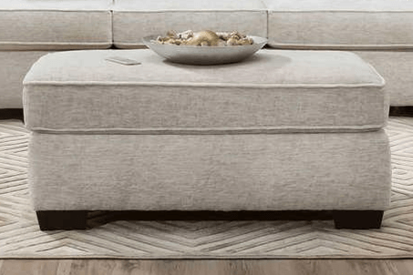 Ritzy Cream Ottoman