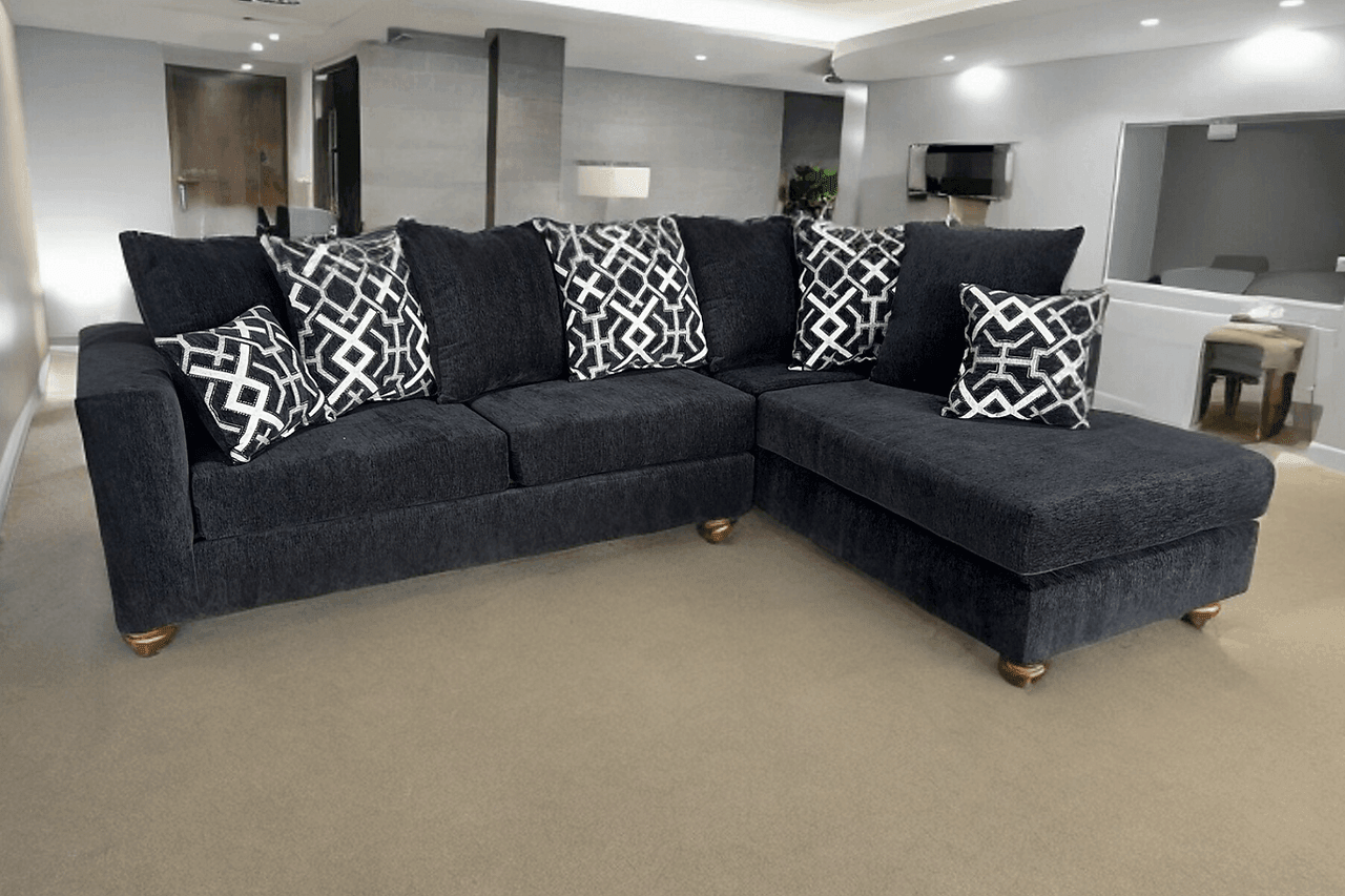 S305 Graphite Sectional - Ella Furniture