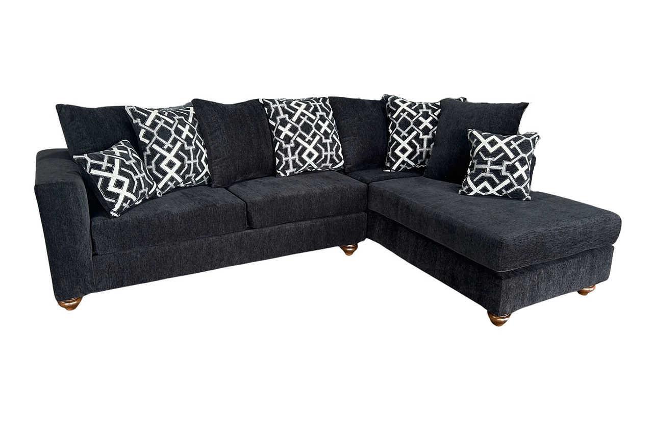 S305 Graphite Sectional - Ella Furniture