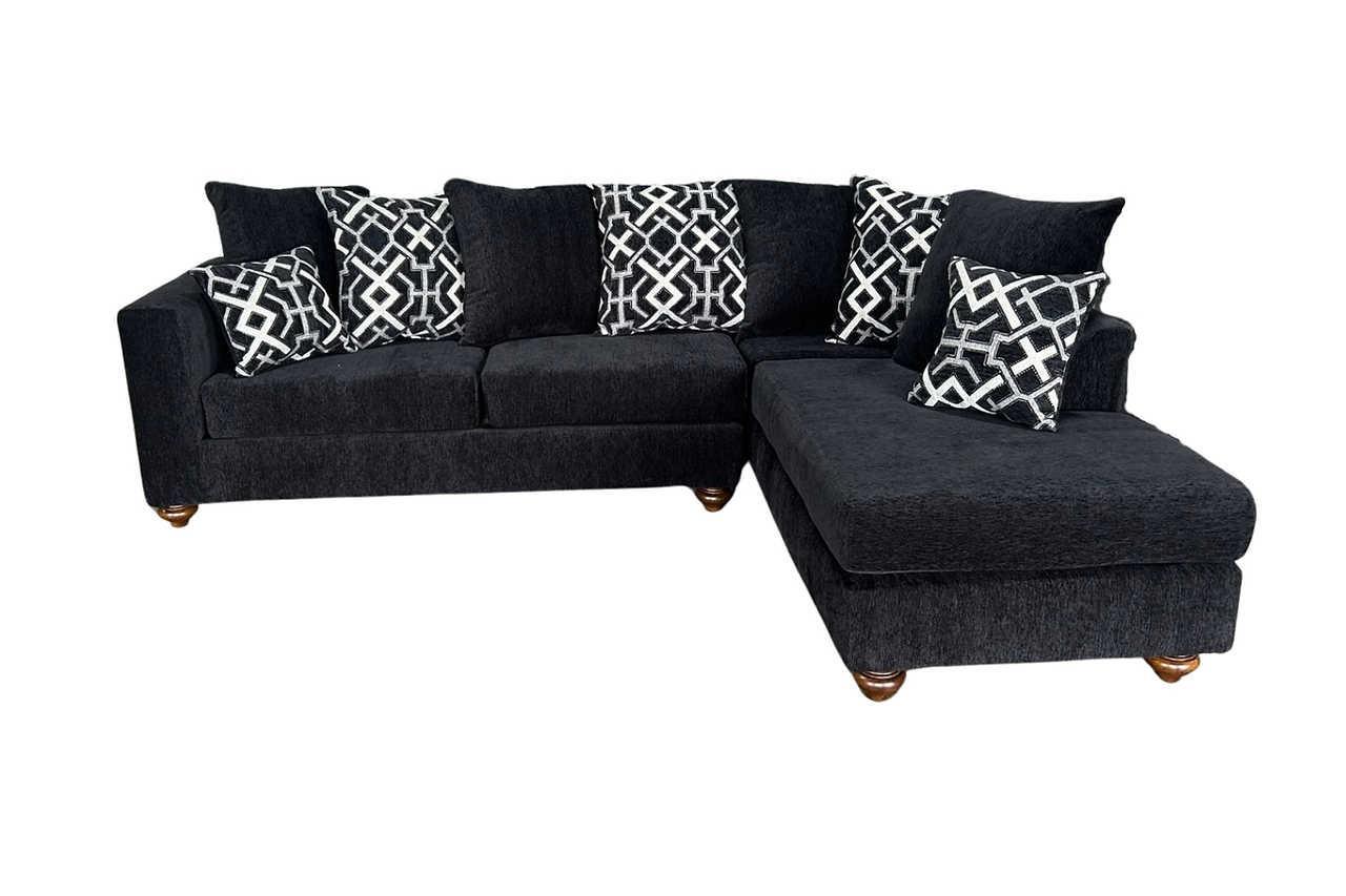S305 Graphite Sectional - Ella Furniture