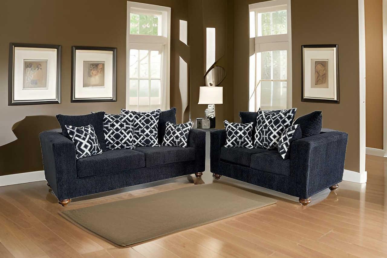 S305 Graphite Sofa And Loveseat - Ella Furniture