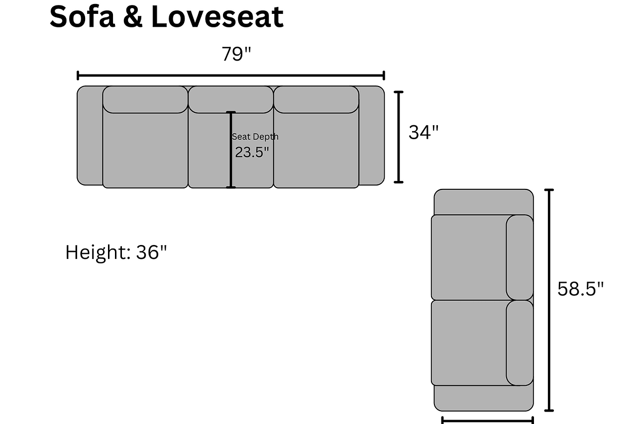 S305 Graphite Sofa And Loveseat - Ella Furniture