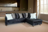 S315 Black Sectional - Ella Furniture