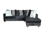 S315 Black Sectional - Ella Furniture