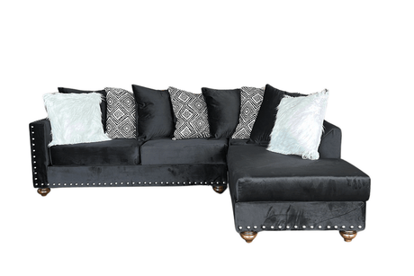 S315 Black Sectional - Ella Furniture