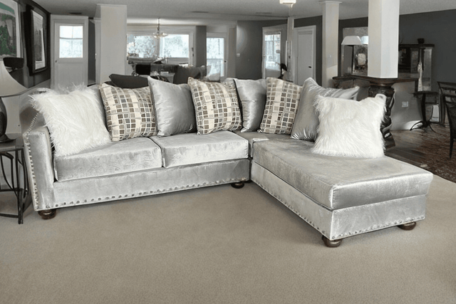 S315 Silver Sectional - Ella Furniture
