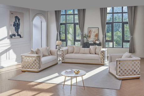 S3390 Riya (Cream) (Chair) - Ella Furniture