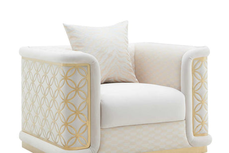 S3390 Riya (Cream) (Chair) - Ella Furniture