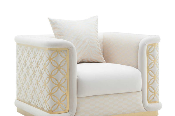S3390 Riya (Cream) (Chair) - Ella Furniture