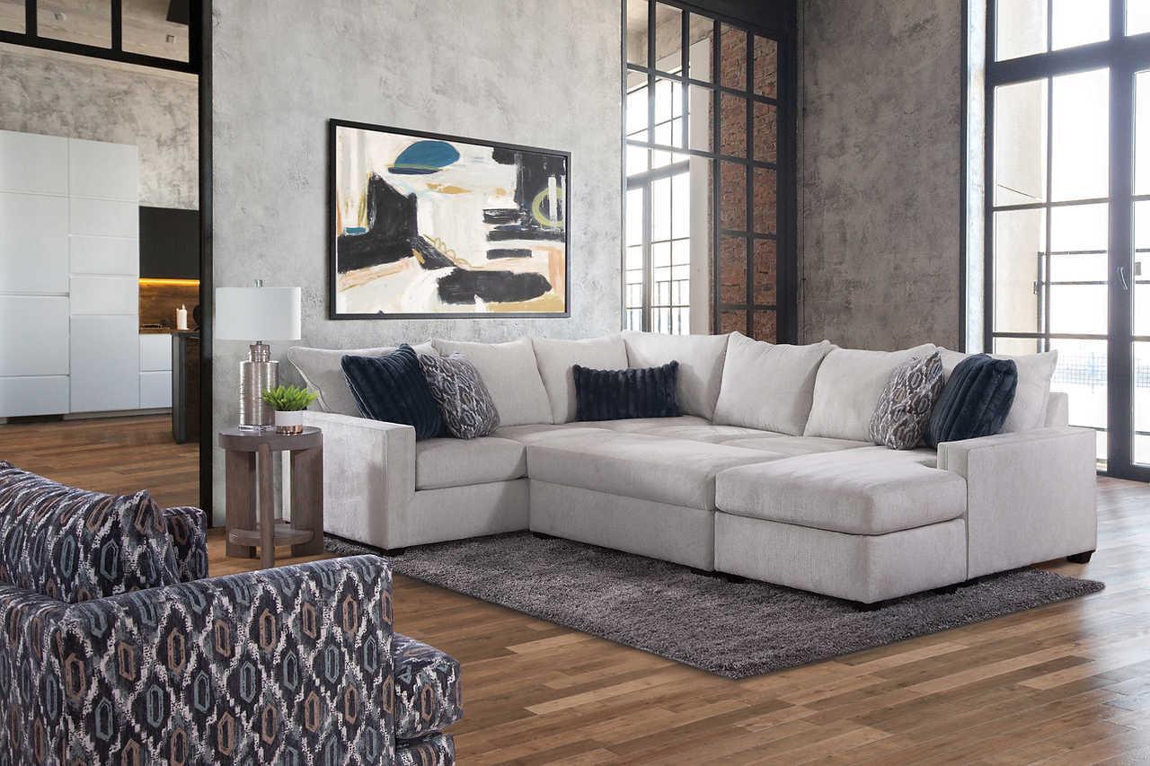 S3590 Willett Stone Sectional - Ella Furniture