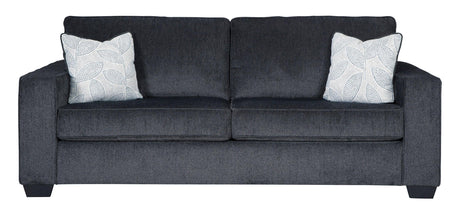 Ashley Slate Modern Contemporary Solid Wood Fabric Upholstered Sofa & Loveseat Set - Ella Furniture