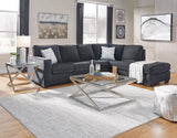 Ashley Raf Chaise Slate Legs Fabric Sectional