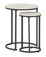 Briarsboro White Black Accent Table Set