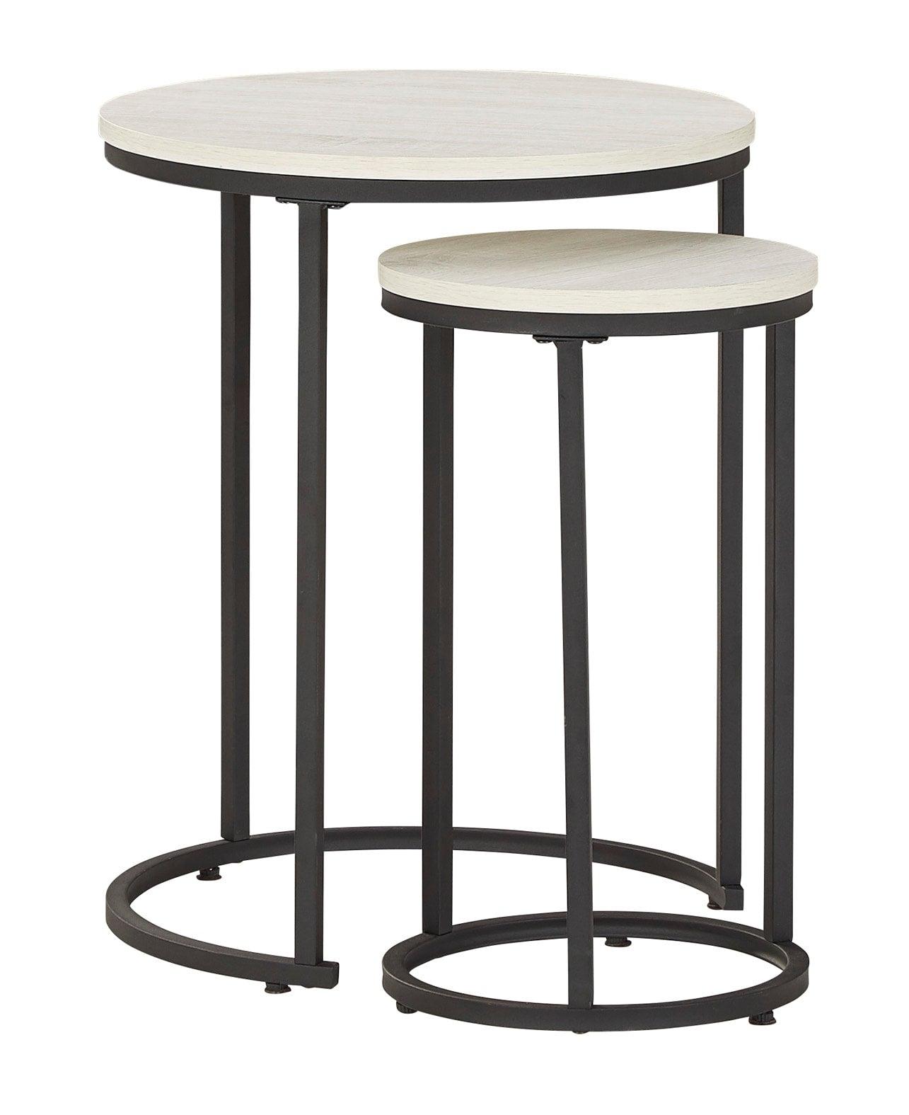 Briarsboro White Black Accent Table Set