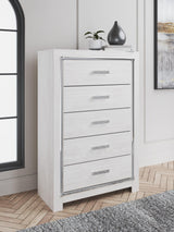 Tula White LED Upholstered Panel Bedroom Set