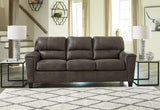 Smoke Modern Contemporary Faux Wood Faux Leather/Fabric Upholstered Queen Sofa Sleeper - Ella Furniture