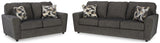 Ashley Slate Modern Contemporary Solid Wood Thick Fabric Upholstered Sofa & Loveseat - Ella Furniture