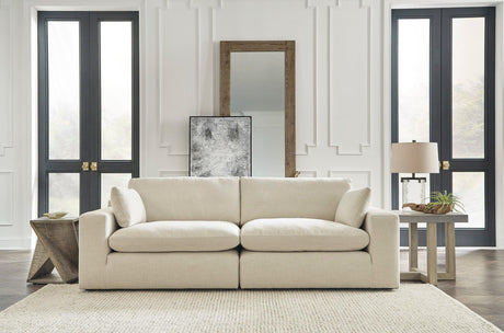 Linen Modern Contemporary Solid Wood Feather Fiber Blend High Quality Oversized Sectional - Ella Furniture