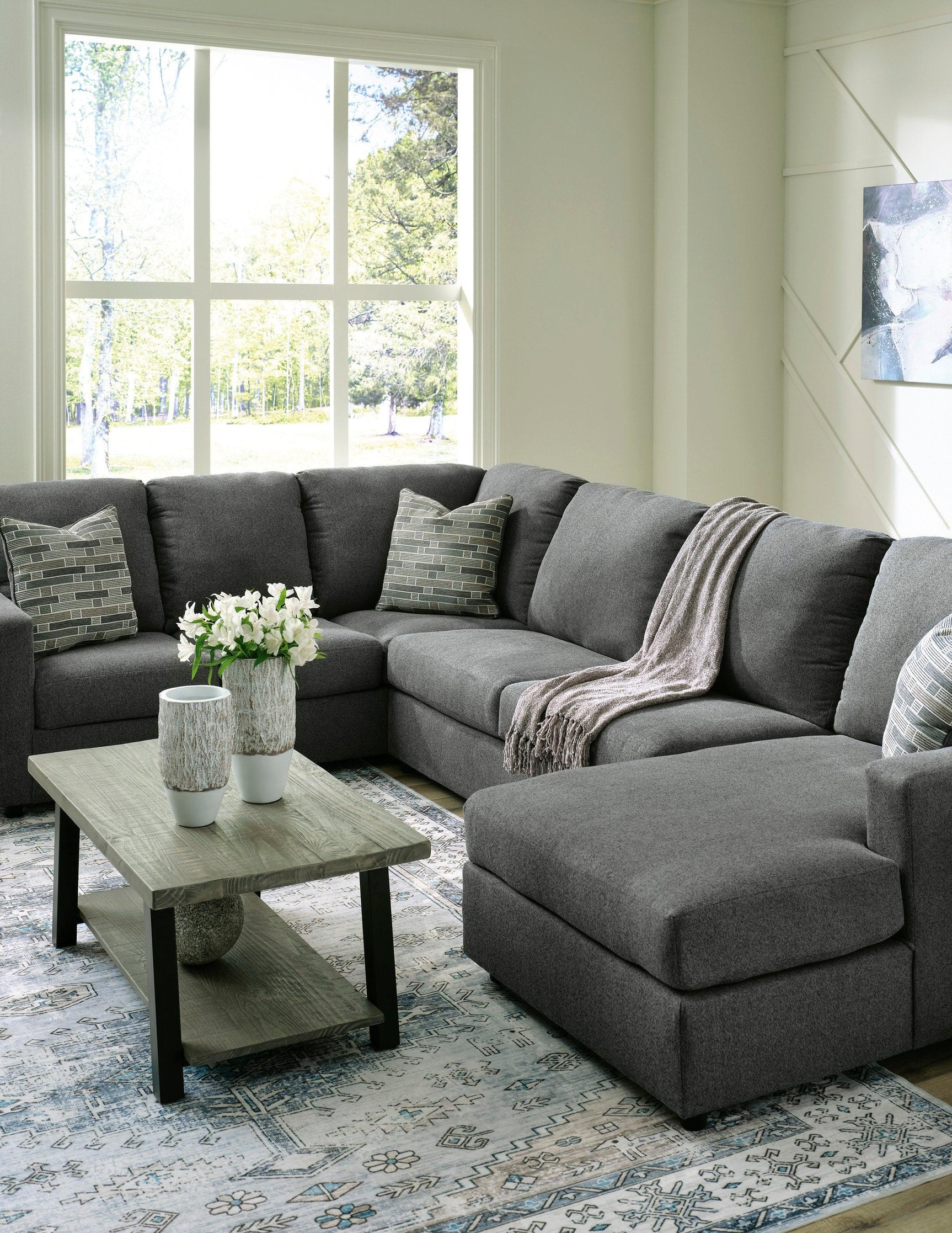 Ashley 290-03 Sectional Raf Chaise - Ella Furniture