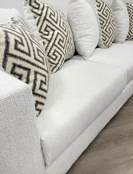Hollywood Stone Modern Contemporary Solid Wood Thick Fabric Chenille Upholstered Sectional - Ella Furniture