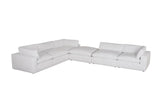 Xl Cloud White Sectional + Ottoman Set - Ella Furniture