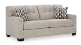 Pebble Modern Contemporary Faux Wood Fabric Upholstered Tufted Full Sofa Sleeper - Ella Furniture