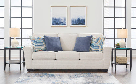 Snow Modern Contemporary Faux Wood Fabric Upholstered Queen Sofa Sleeper - Ella Furniture