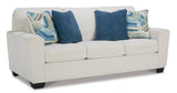 Snow Modern Contemporary Faux Wood Fabric Upholstered Queen Sofa Sleeper - Ella Furniture