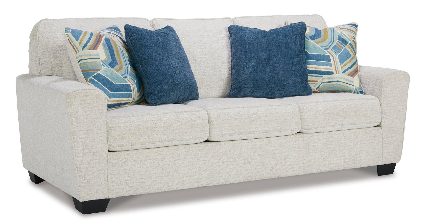 Snow Modern Contemporary Faux Wood Fabric Upholstered Queen Sofa Sleeper - Ella Furniture