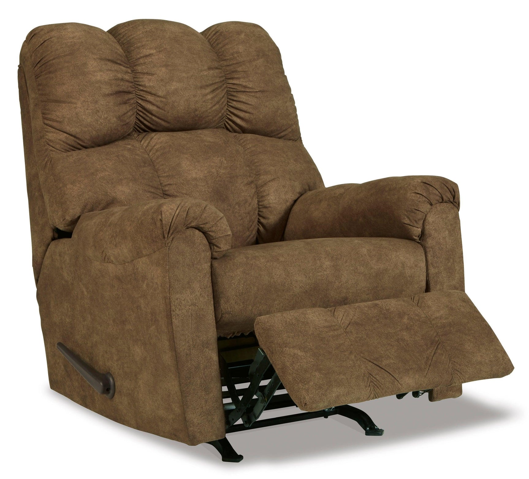 Rocker Brindle Modern Contemporary Solid Wood Metal Fabric Polyester Recliner - Ella Furniture