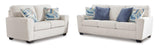 Ashley Snow Modern Contemporary Solid Wood Fabric Upholstered Sofa & Loveseat - Ella Furniture