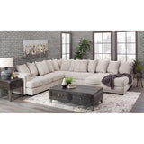 Sand Gray Modern Contemporary Solid Wood Neutral Fabric Upholstered Oversized Sectional - Ella Furniture
