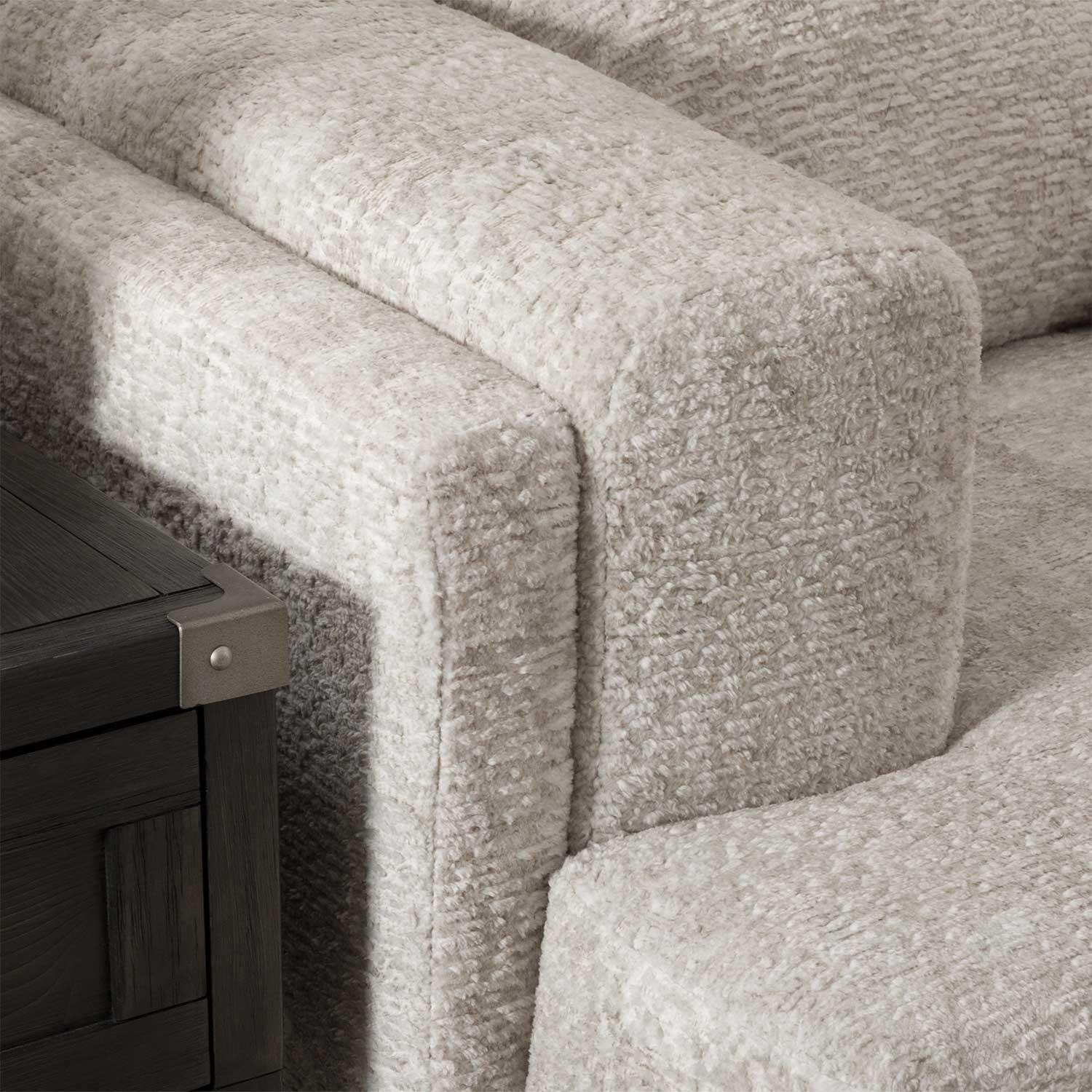 Sand Gray Modern Contemporary Solid Wood Neutral Fabric Upholstered Oversized Sectional - Ella Furniture