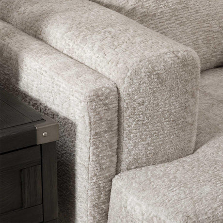Sand Gray Modern Contemporary Solid Wood Neutral Fabric Upholstered Oversized Sectional - Ella Furniture