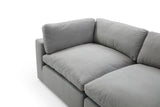 Xl Cloud Gray Sectional + Ottoman Set - Ella Furniture