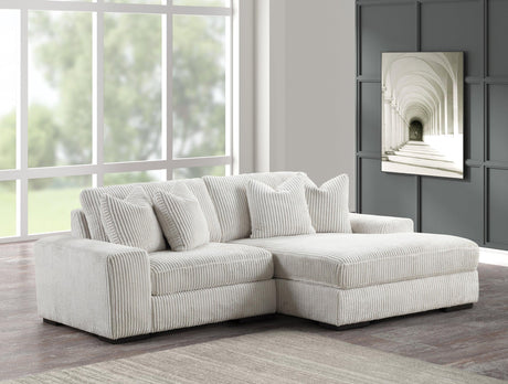 Sunday Beige 2Pc Sectional - Ella Furniture