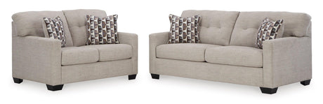 Ashley Pebble Modern Contemporary Solid Wood Fabric Upholstered Tufted Sofa & Loveseat - Ella Furniture