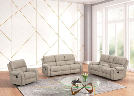Titan1002-stone Oversized 3Pc Reclining Set - Ella Furniture