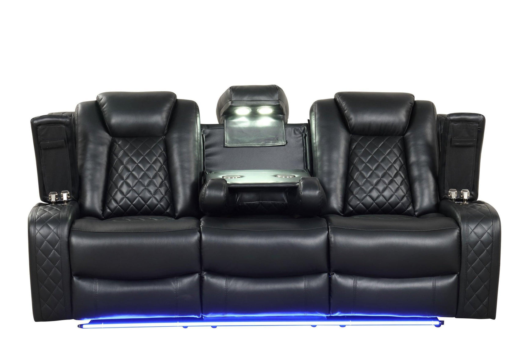 Luz Black - 3Pc Reclining Set - Ella Furniture