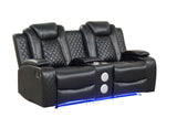 Luz Black - 3Pc Reclining Set - Ella Furniture